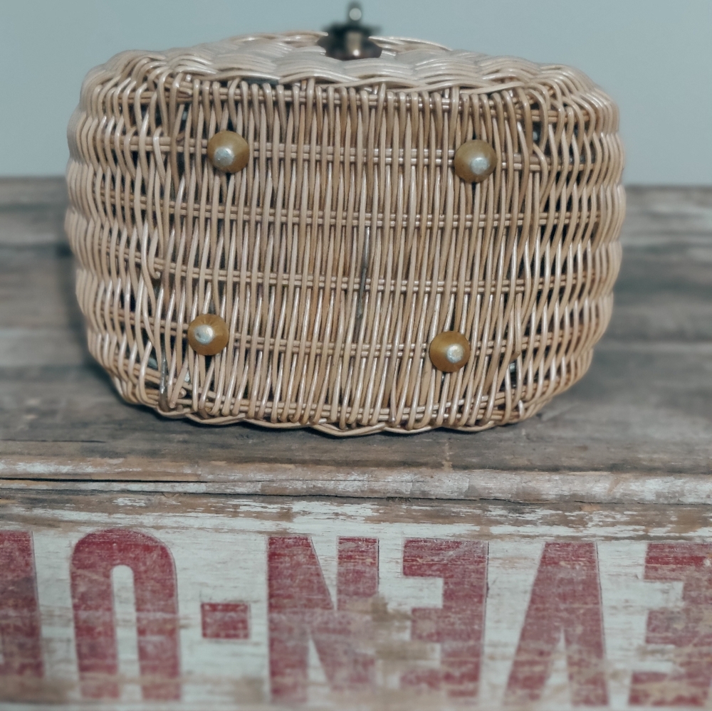 50s epic Monkey wicker purse by Simon authentic vintage RARE 1950s mid century - Picture 6 of 14